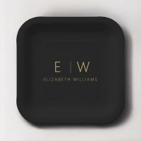 Klassiek Elegant Modern Minimalistisch Zwart Goud
