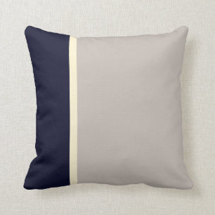 Klassiek Elegant Navy Grijs Elegante Strepen Kussen