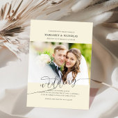 Klassiek elegant paar foto bruiloft uitnodiging