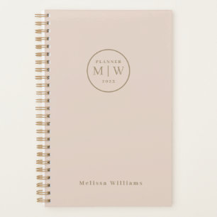 Klassiek Elegant Roze Maandelijks Wekelijks Serif Planner