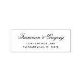 Klassiek Elegant Schrift Huwelijks Retouradres Rubberstempel (Afrduk)