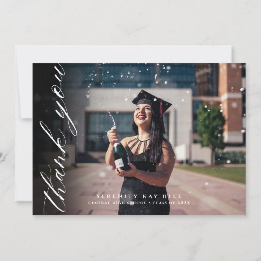 Klassiek elegant script bedankt (Voorkant)