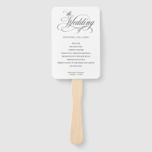Klassiek Elegant Script bloeit bruiloft Handwaaier