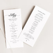 Klassiek Elegant Script Front Back Huwelijk Progra