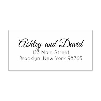 Klassiek Elegant Script Return Adres rubberen stem Rubberstempel