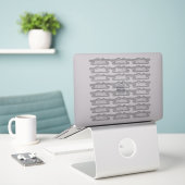 Klassiek Elegant Script Transparant Retouradres Sticker (Laptop op bureau)