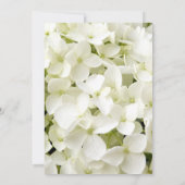 Klassiek Elegant Wit Hydrangea Monogram Kaart (Achterkant)