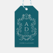 Klassiek Elegante Bloem Cadeaulabel (Voorkant)