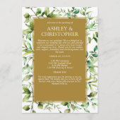 Klassiek Elegante Rustieke Bloemen Border Wedding Programma (Voorkant)