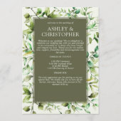 Klassiek Elegante Rustieke Bloemen Border Wedding Programma (Voorkant)