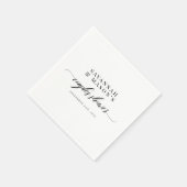 Klassiek Elegante Script Bruiloft Bridal Shower Servet (Hoek)