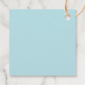 Klassiek Elege Ante Blauwe Bloemige Bruidsdouche Bedankjes Labels (Achterkant)