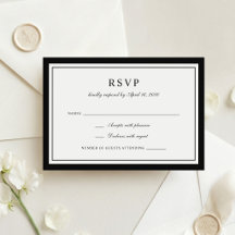 Klassiek Elege Ante Bruiloft RSVP