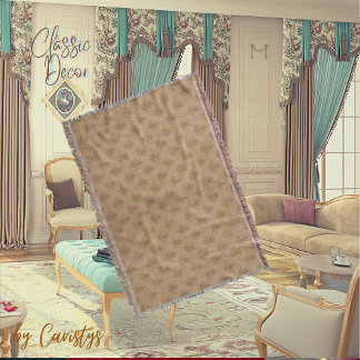 Klassiek Emblem Brown Taupe Linen Deken