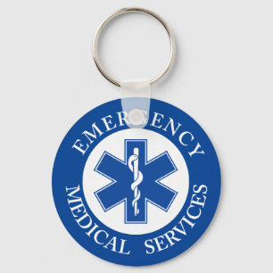 Klassiek EMT EMS Paramedic-symbool Sleutelhanger