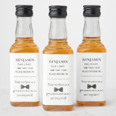 Klassiek en cool grappig Groomsman-voorstel Likeurfles Etiket (Flessen)