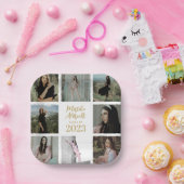 Klassiek en eenvoudig wit | Afstuderen fotorooster Papieren Bordje (Feest)