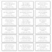 Klassiek en legant huwelijksfeestlabel sticker (Voorkant)