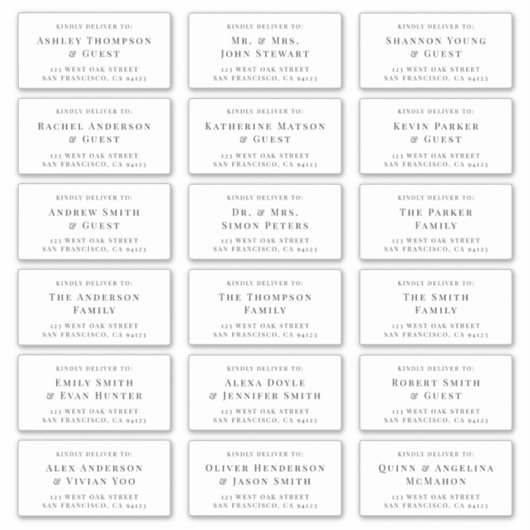 Klassiek en legant huwelijksfeestlabel sticker (Voorkant)