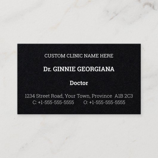 , Klassiek en Traditioneel Visitekaartje (Voorkant)