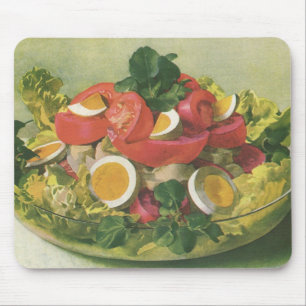 Klassiek eten, biologische gemengde groene mesclun muismat
