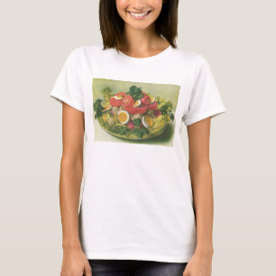 Klassiek eten, biologische gemengde groene mesclun t-shirt