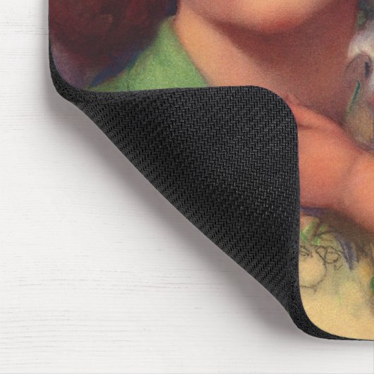 Klassiek familieportret van moeder en kind muismat (Hoek)