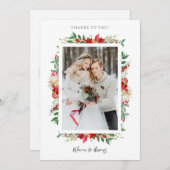 Klassiek Fancy kerstcadeau Lijst Bedankkaart (Voorkant / Achterkant)