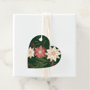 Klassiek feestelijk groen botanisch kerstcadeau bedankjes labels