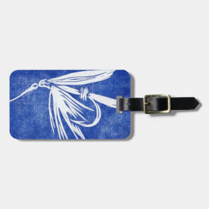 Klassiek Fly Blue Natte Bagagelabel