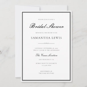 Klassiek formeel minimalistisch Vrijgezellenfeest  Kaart