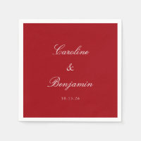 Klassiek formeel script elegant Wedding Custom Red