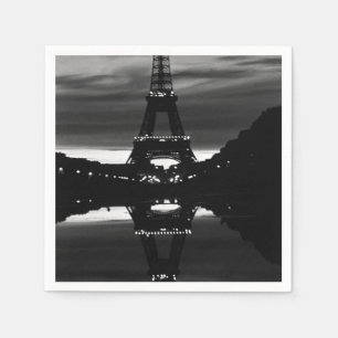 Klassiek Frankrijk Parijs Eiffeltoren reflectie 19 Servetten