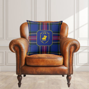 Klassiek Geborduurd Polo Equestrian Tartan Schotla Kussen