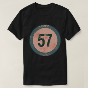 Klassiek Gedecoreerd Nummer 57 T-shirt