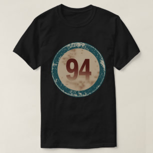 Klassiek gedesdistresseerd nummer 94 t-shirt