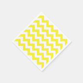 Klassiek geel en wit Chevron Patroon Servetten (Hoek)