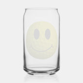 Klassiek geel gezicht golfbal blikvorm glas (Achterkant)