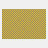 Klassiek geel, grijs geruit inpakpapier vel (Voorkant 2)
