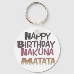 Klassiek Gefeliciteerd Hakuna Matata Paars Inspira Sleutelhanger