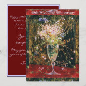 Klassiek gelukkig 40-jarig huwelijksjubileum (Voorkant / Achterkant)