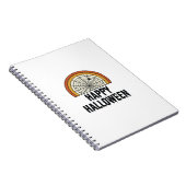 Klassiek Gelukkig Halloween Spinnenweb Vectorontwe Notitieboek (Rechterzijde)