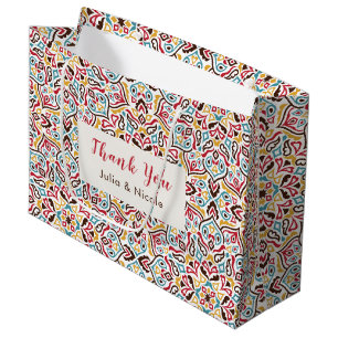 Klassiek Geometrisch Mandala Patroon Bruiloft Groot Cadeauzakje