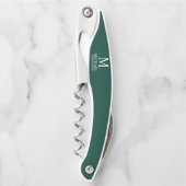 Klassiek gepersonaliseerd bruidsjonker monogram en kurkentrekker (Voorkant)