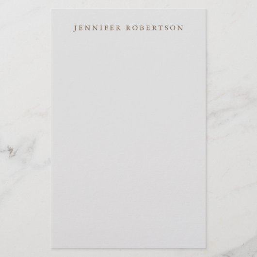 Klassiek Gepersonaliseerd Gecustomiseerd Minimalis Briefpapier (Voorkant)