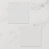 Klassiek gepersonaliseerd Gepersonaliseerd minimal Notitiekaartje (Voorkant / Achterkant)