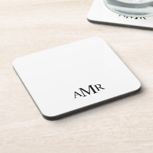 Klassiek gepersonaliseerd monogram bier onderzetter