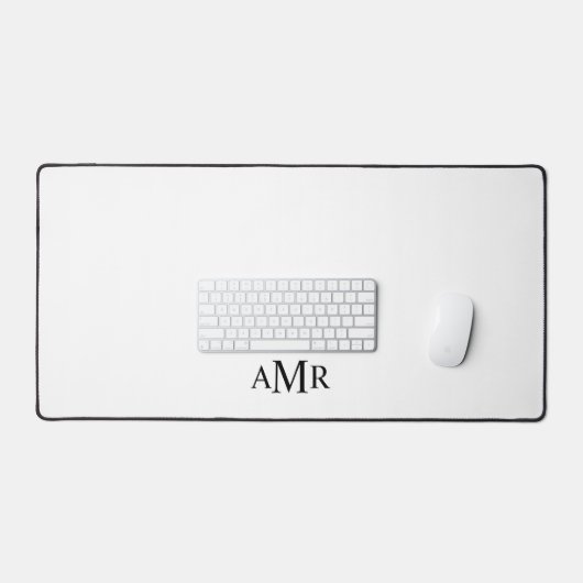 Klassiek gepersonaliseerd monogram bureaumat (Keyboard & Muis)