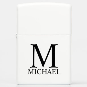 Klassiek gepersonaliseerd monogram en naam