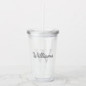 Klassiek gepersonaliseerd monogram en naam acryl drinkbeker (Voorkant)